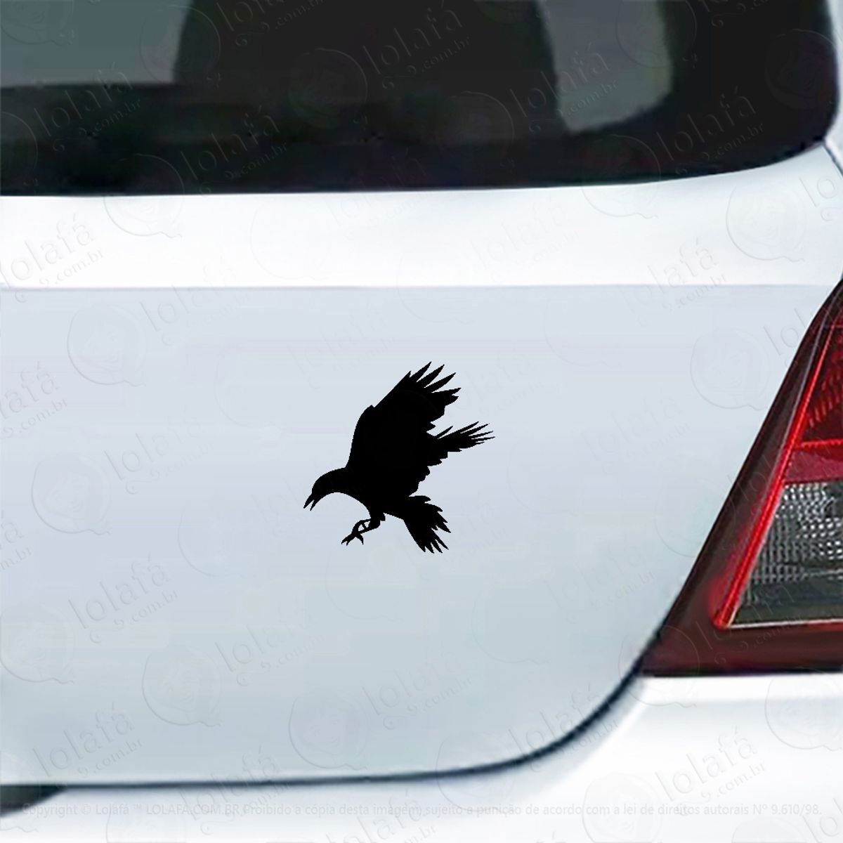 Adesivo De Carro Corvo Voando Mod:6038