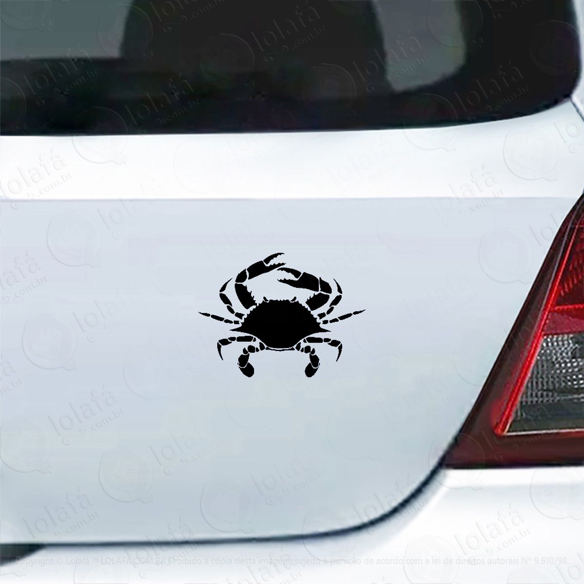 Adesivo De Carro Siri Crustáceo Marinho Mod:6039