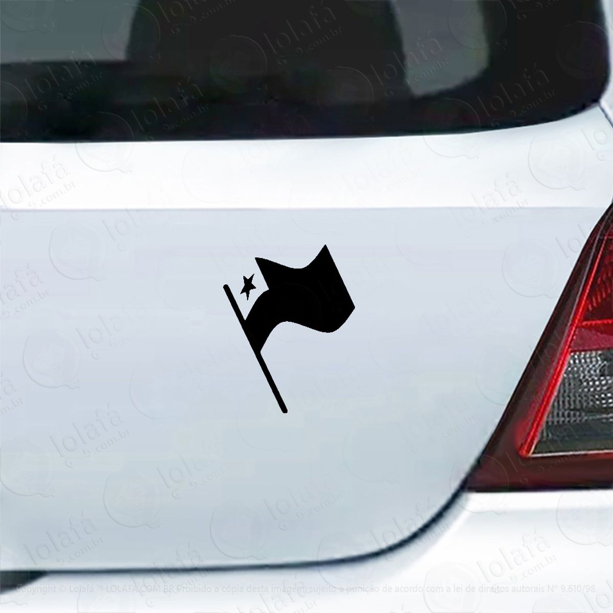 Adesivo De Carro Língua Esperanto Bandeira Mod:6052