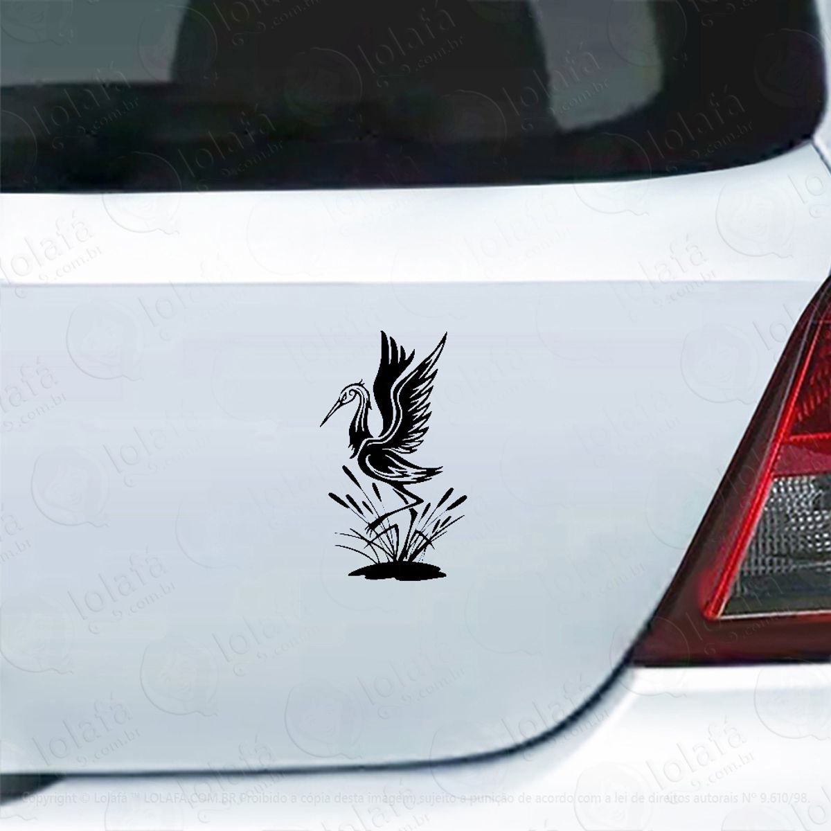 Adesivo De Carro Garça Na Natureza Mod:6055