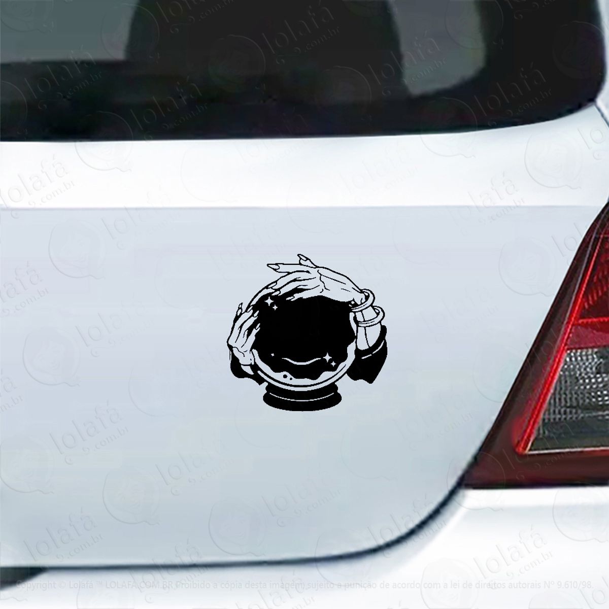 Adesivo De Carro Bola De Cristal Mãos De Vidente Mod:6057