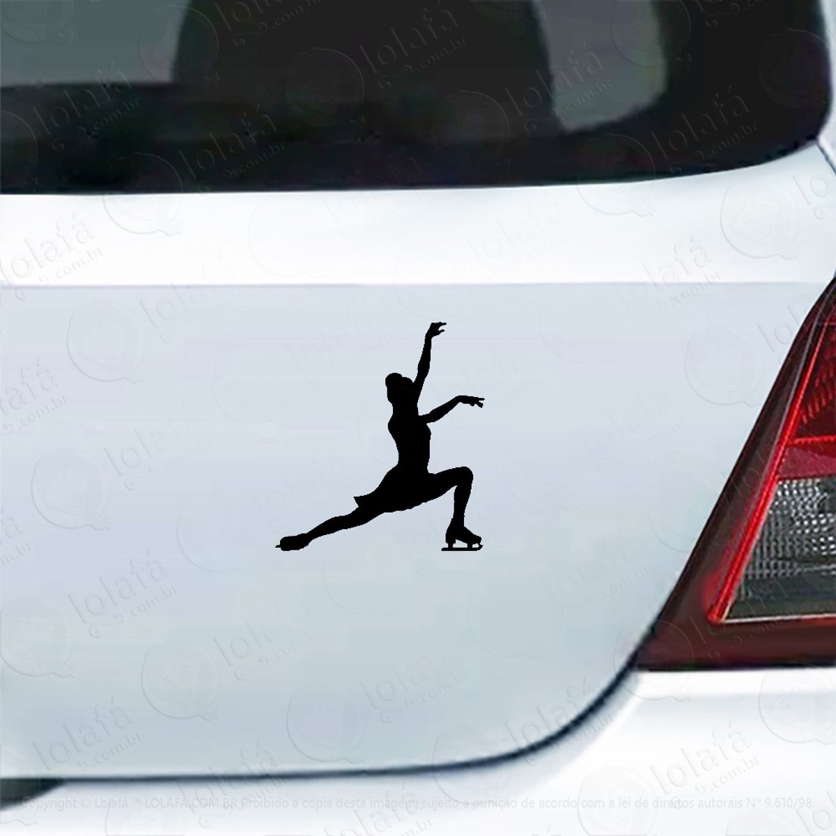 Adesivo De Carro Mulher Patinadora No Gelo Mod:6059