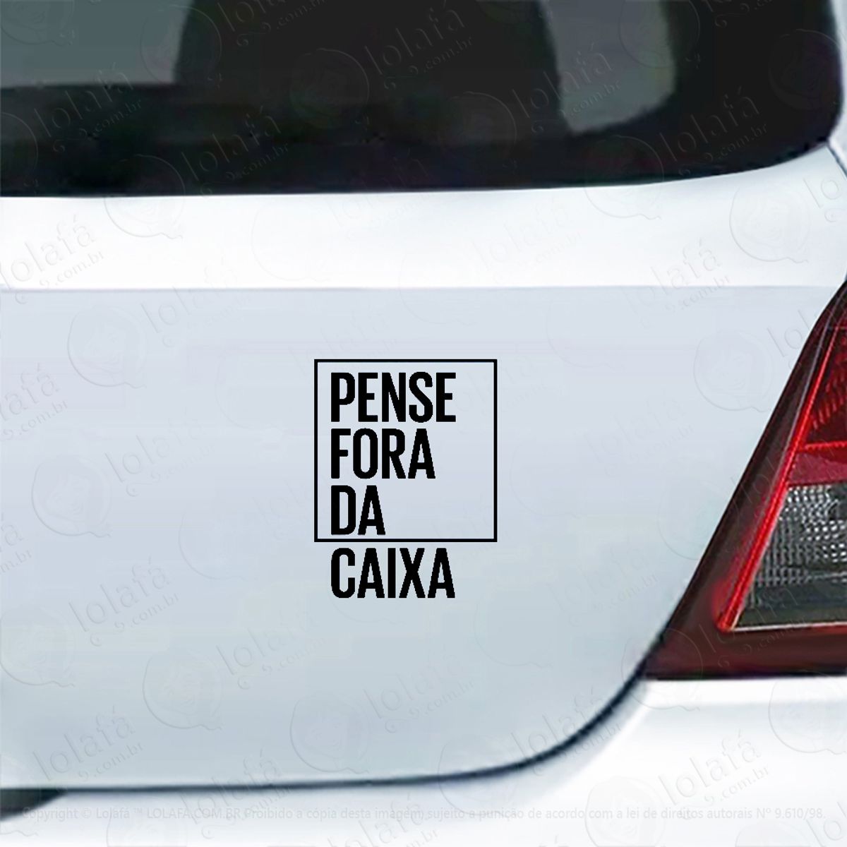 Adesivo De Carro Pense Fora Da Caixa Mod:6065