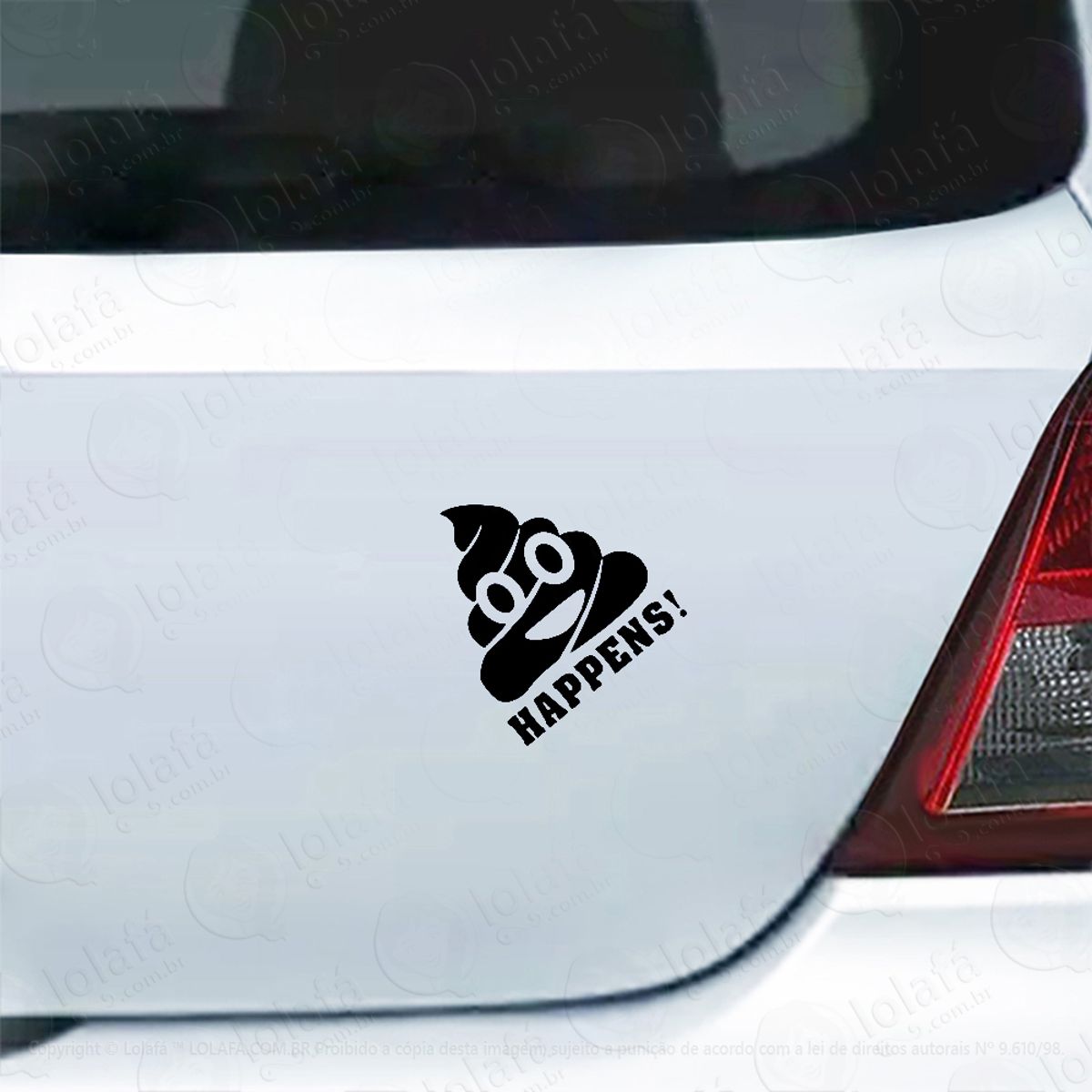 Adesivo Para Carro Merda Acontece! Mod:6093
