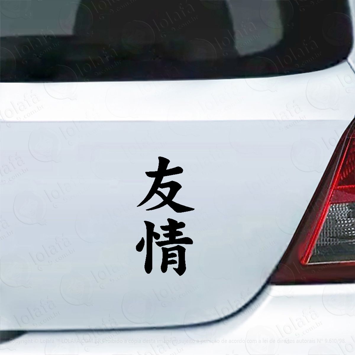 Adesivo De Carro Amizade Kanji Japonês Mod:6109