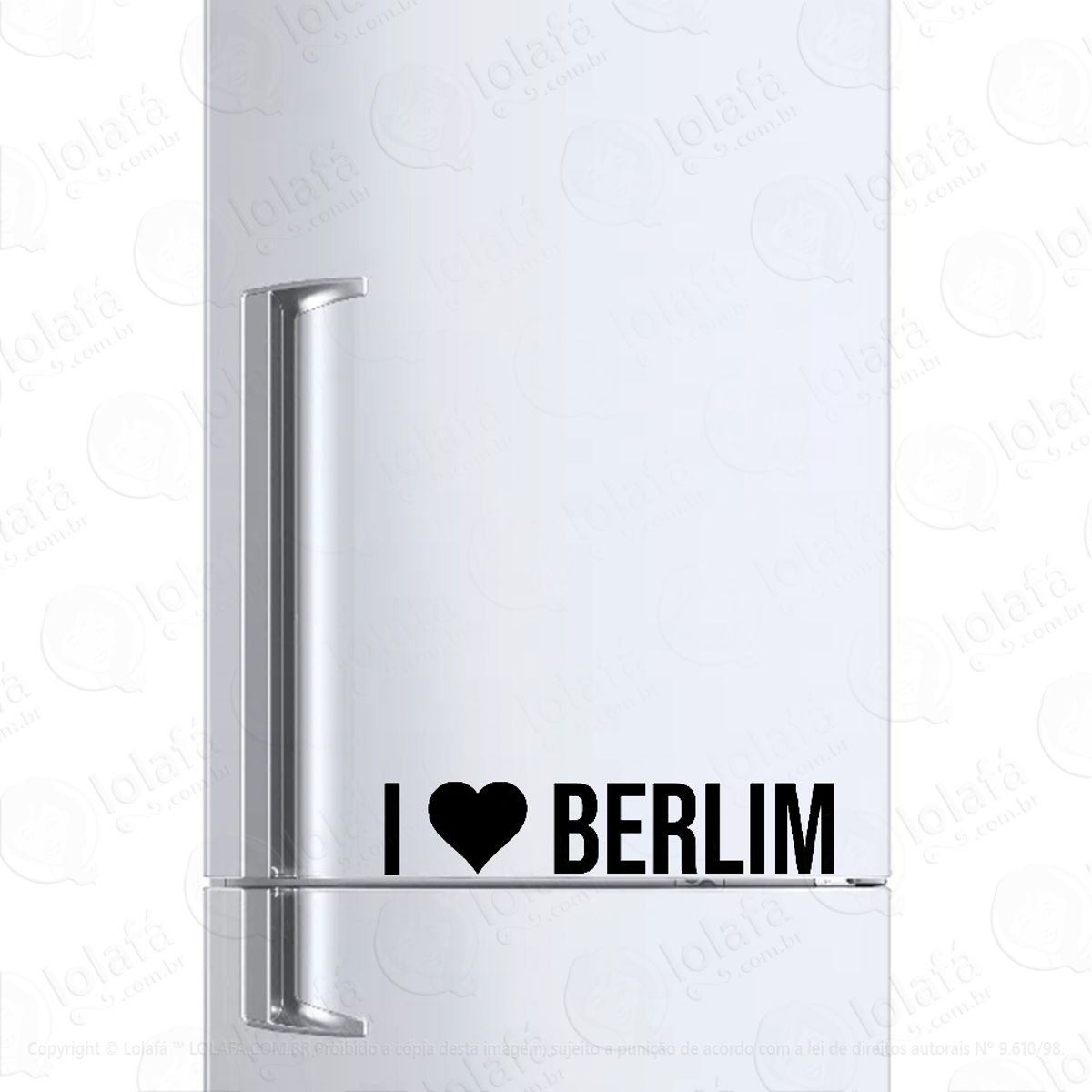 Adesivo Para Geladeira Eu Amo Berlim I Love Berlim Mod:6120