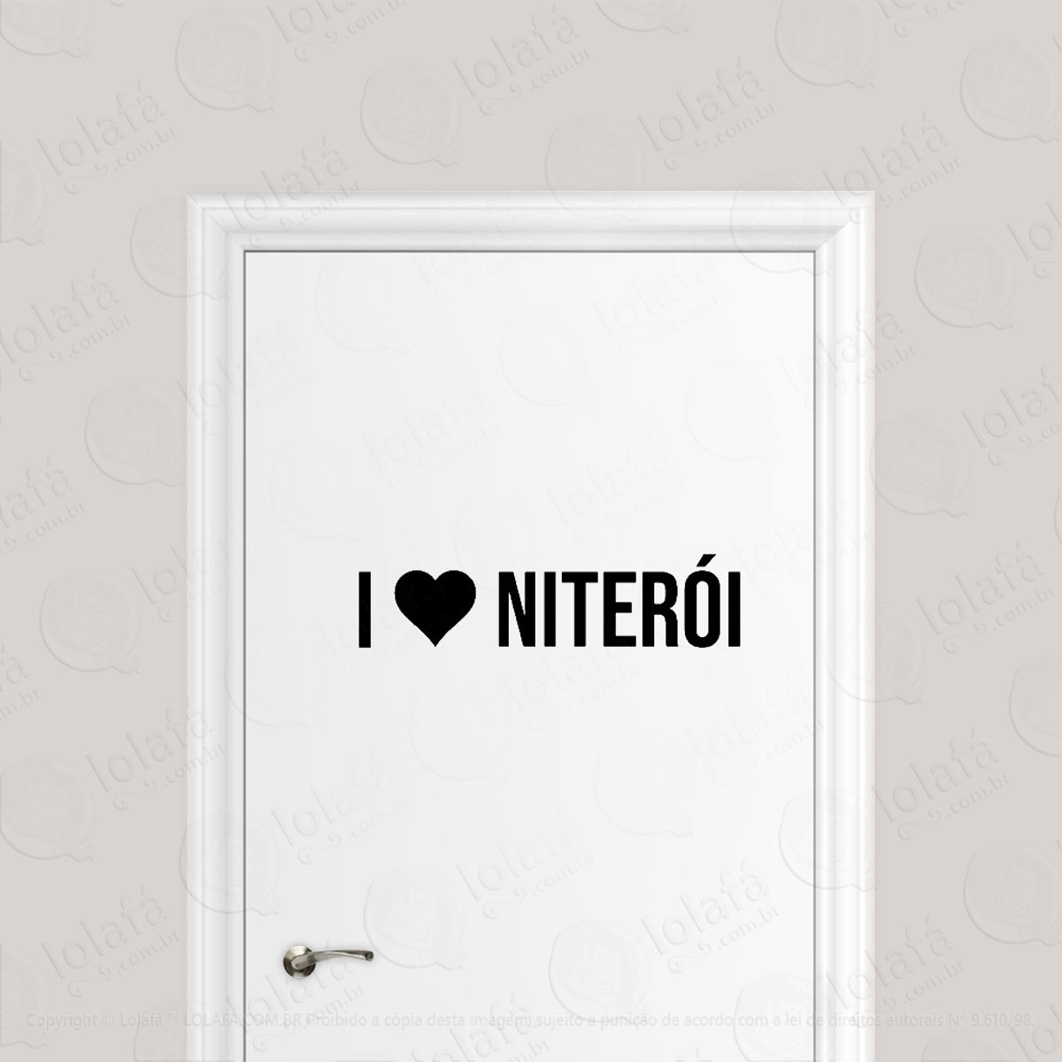 Adesivo Para Porta Eu Amo Niterói- I Love Niterói Mod:6123