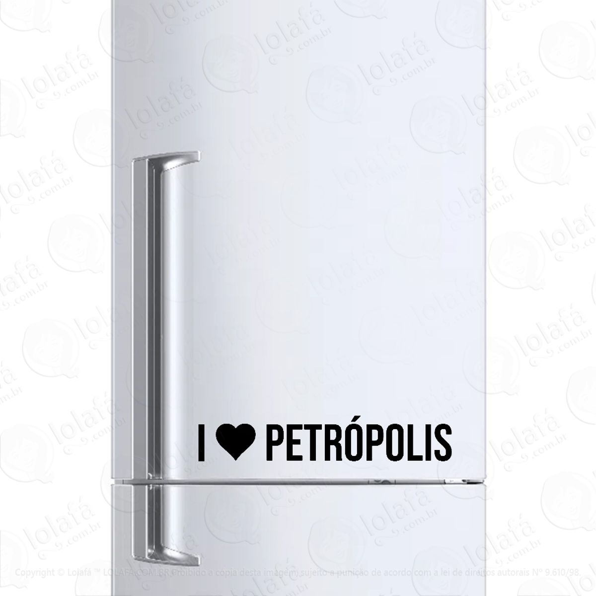 Adesivo Para Geladeira Eu Amo Petrópolis - I Love Mod:6135