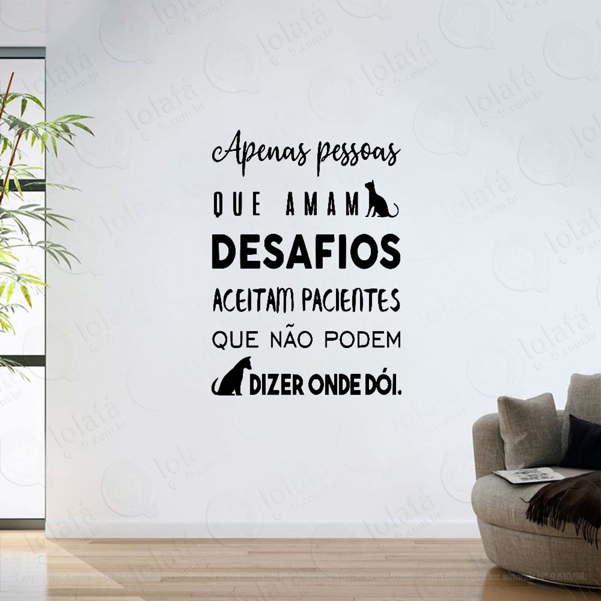Adesivo Parede Frase Pet Shop Veterinários Amam Animais Mod:6162