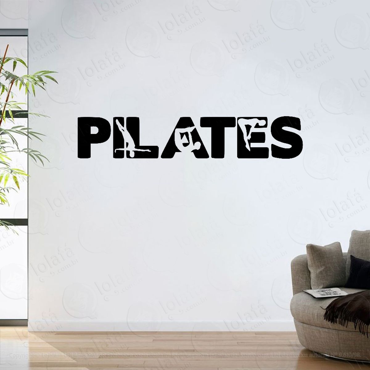 Adesivo Parede Sala Pilates Exercícios Yoga Mod:6192
