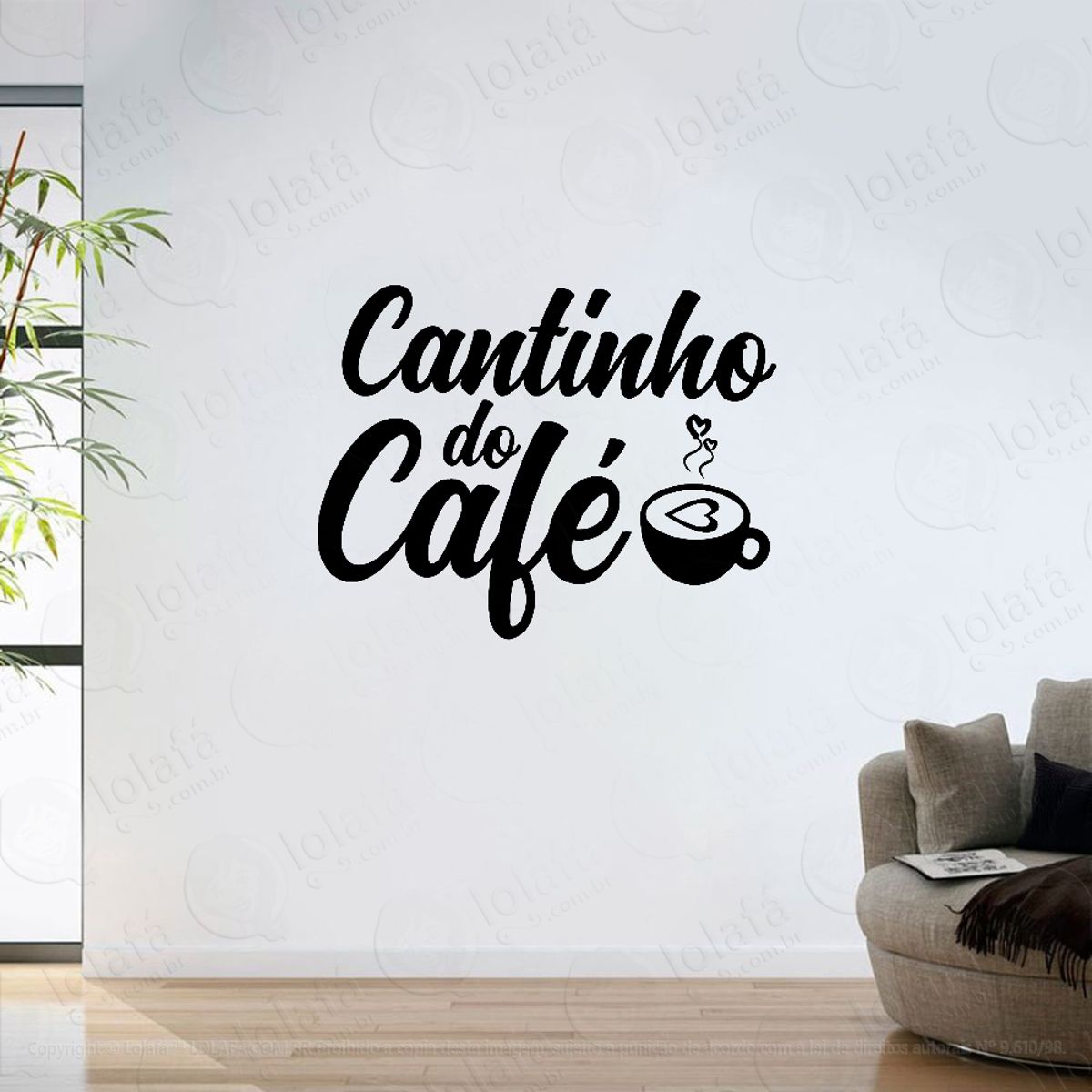 Adesivo Parede Decorativo Cantinho Do Café Mod:6215