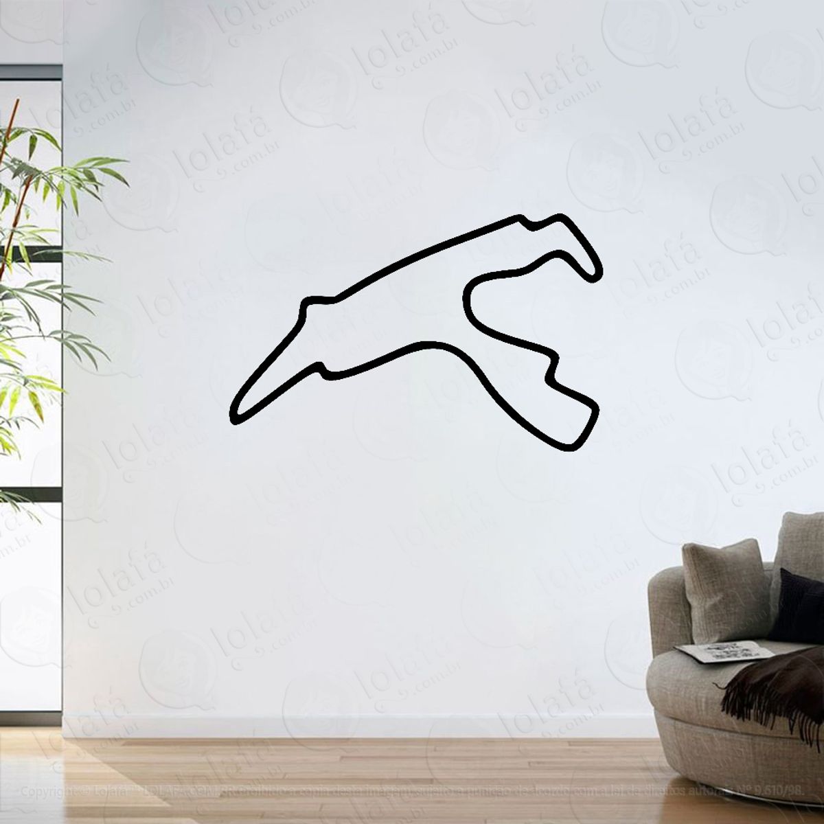 Adesivo Parede Sala Circuto Spa Francorchamps Mod:6232