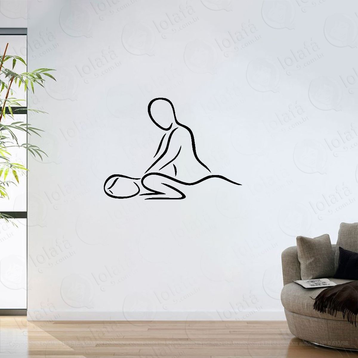 Adesivo Parede Sala Decoração Spa Massagem Estética Mod:6287