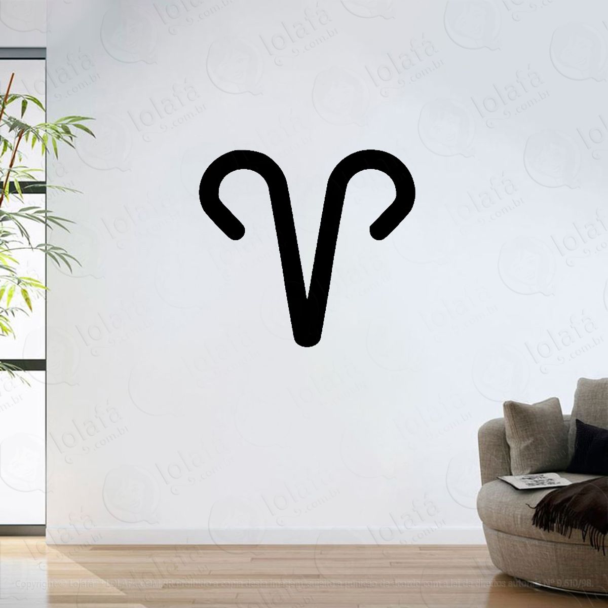 Adesivo Parede Sala Signo Zodiaco Áries Mod:6292
