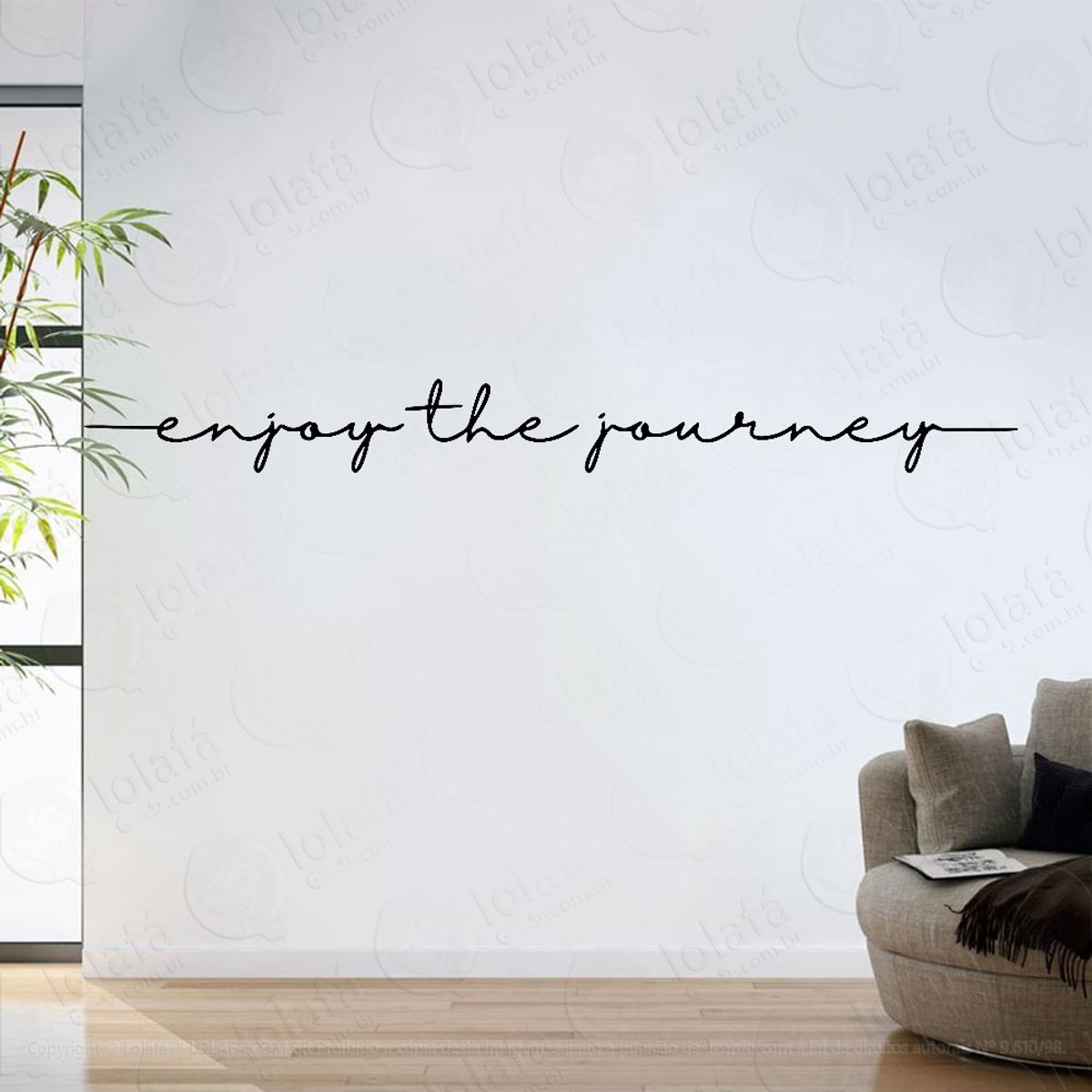 Adesivo Parede Sala Frase Enjoy The Journey Mod:6300