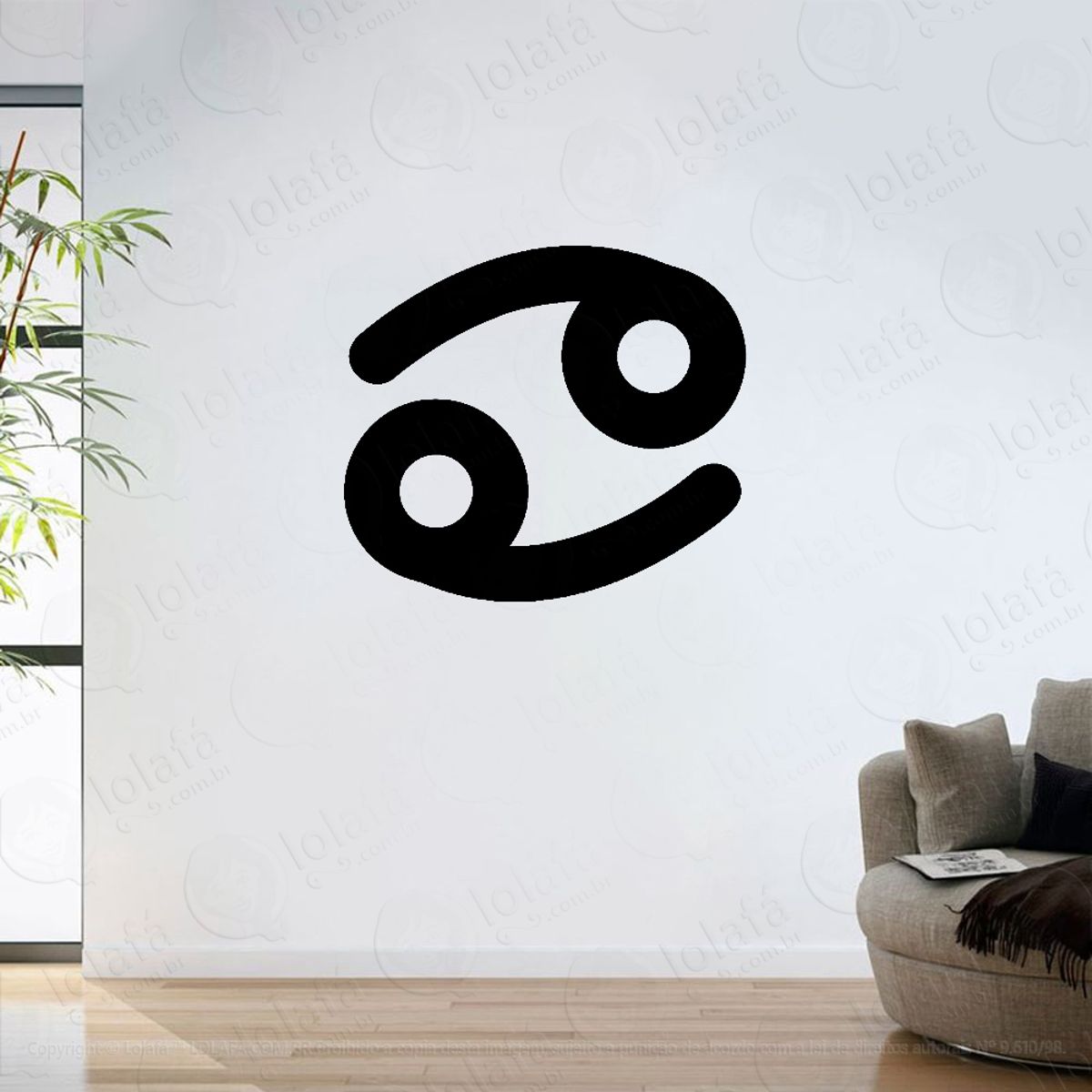 Adesivo Parede Sala Signo Zodiaco Câncer Mod:6304