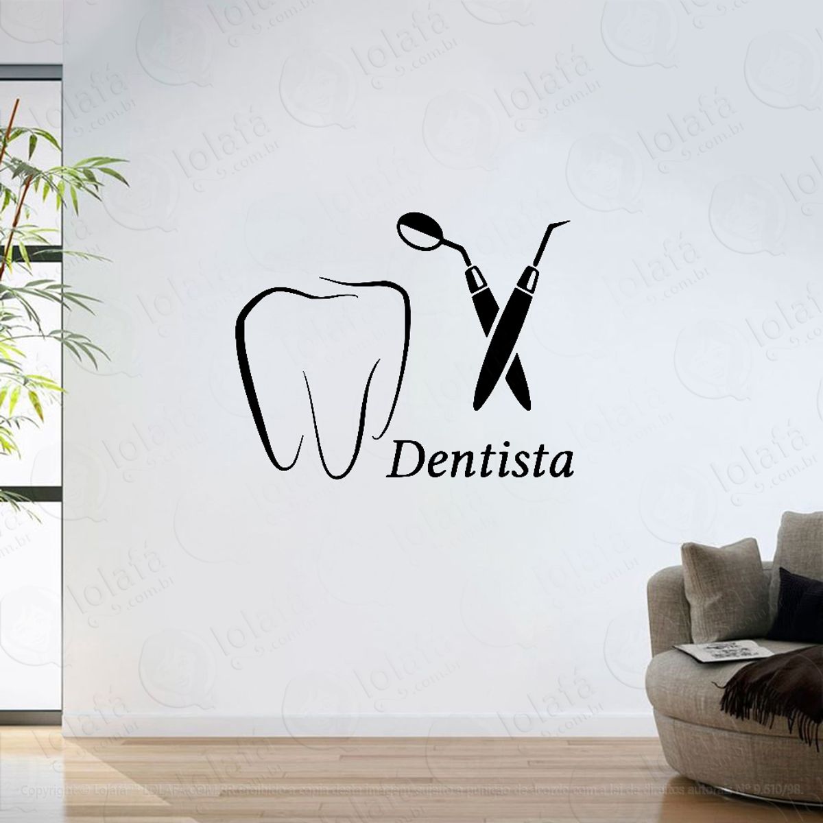 Adesivo Parede Sala Consultório De Dentista Mod:6306