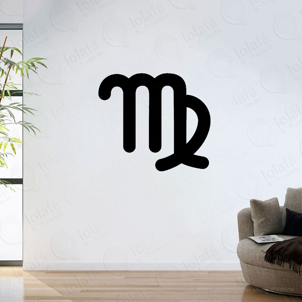 Adesivo Parede Sala Signo Zodíaco Virgem Mod:6312