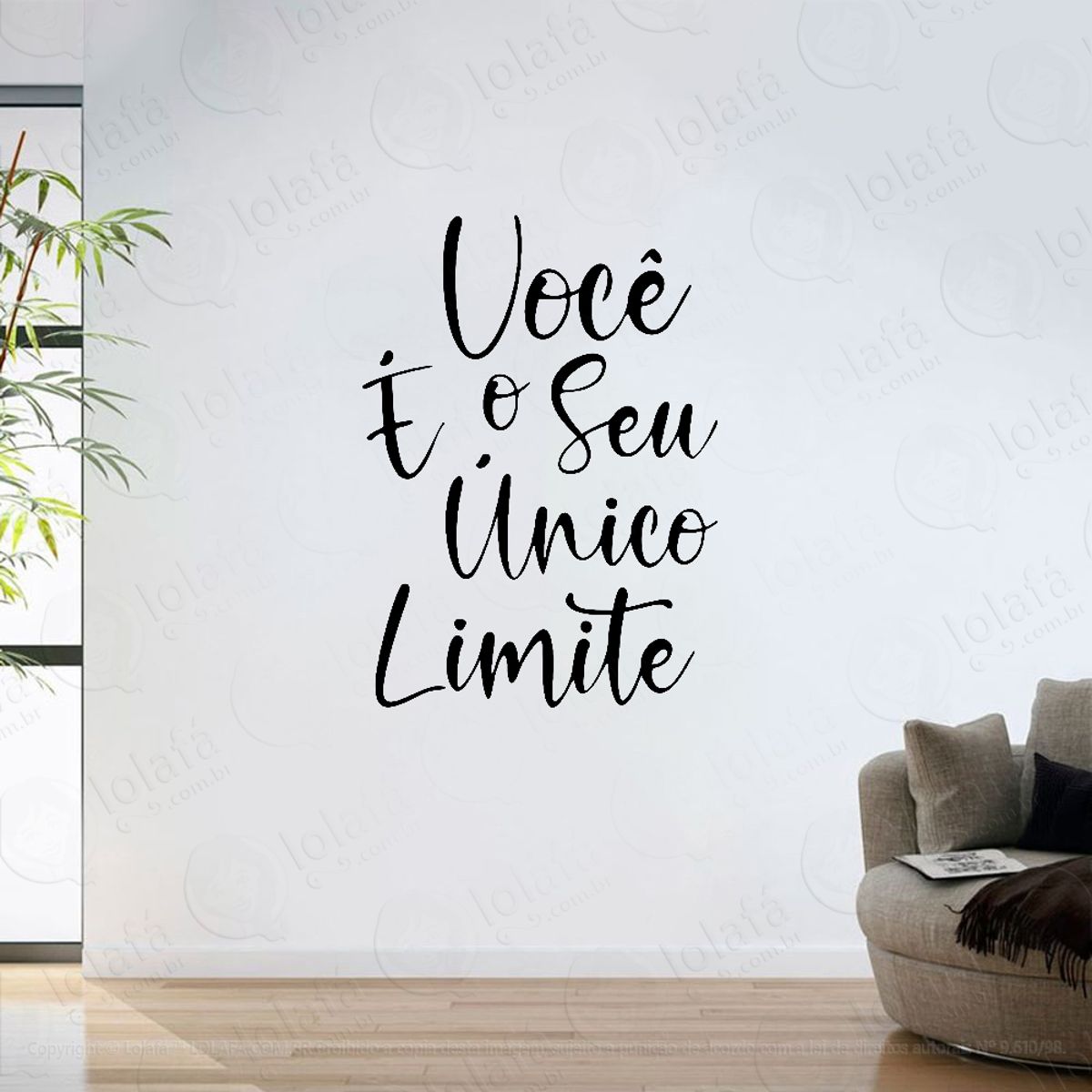 Adesivo Parede Sala Você É Seu Único Limite Mod:6323