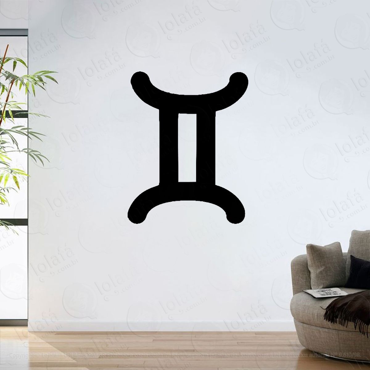Adesivo Parede Sala Signo Zodíaco Gêmeos Mod:6336