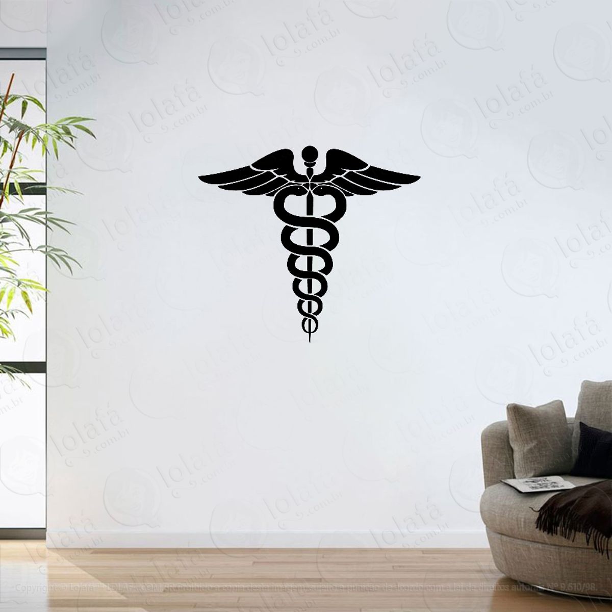 Adesivo Parede Sala Clínica Símbolo Medicina Mod:6341