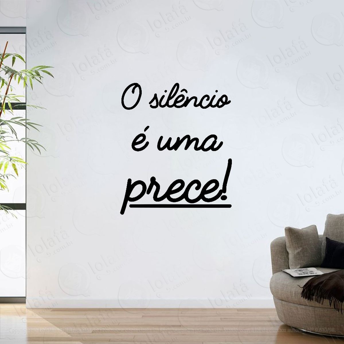 Adesivo Parede Sala O Silêncio É Uma Prece Meditação Mod:6345
