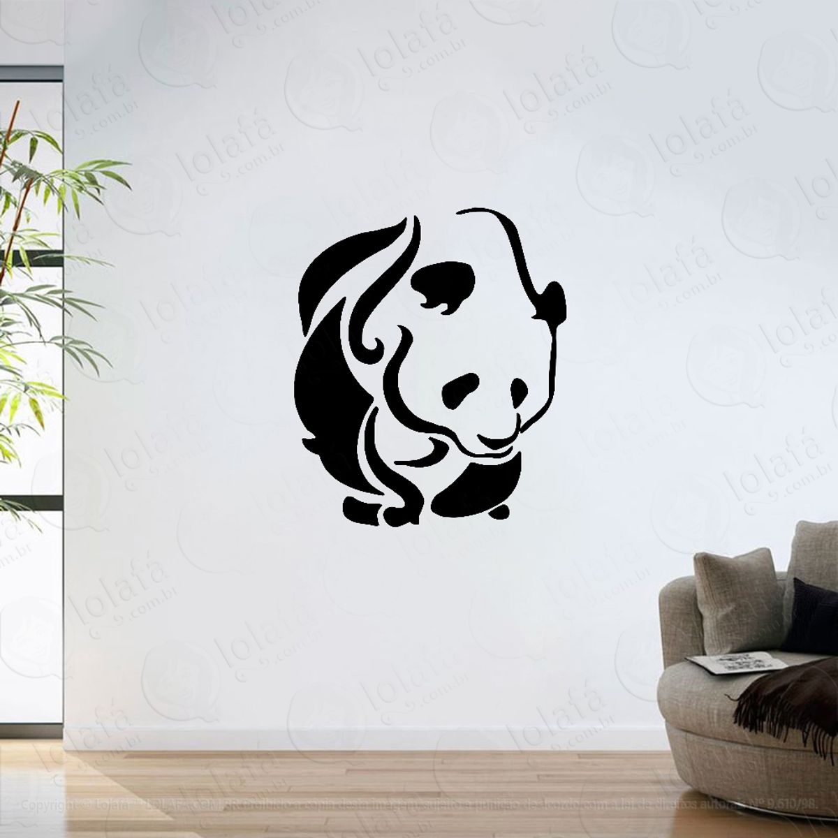 Adesivo Parede Sala Panda Gigante Mod:6357