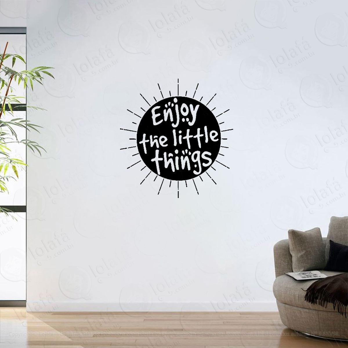 Adesivo Parede Sala Enjoy The Little Things Aprecie Mod:6367