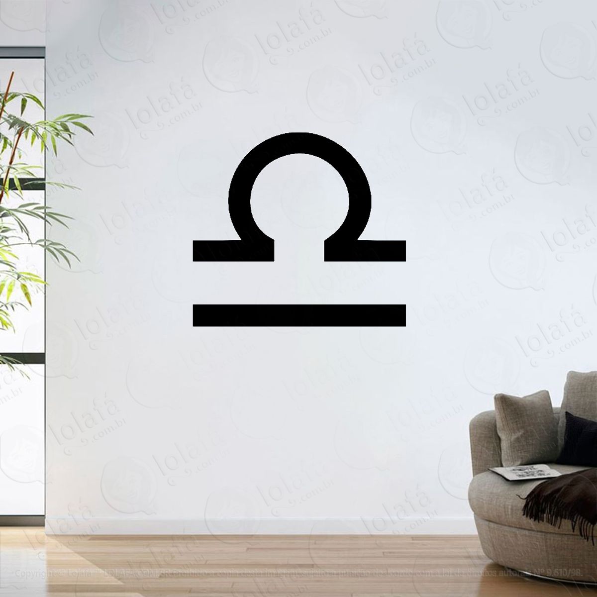 Adesivo Parede Sala Signo Zodíaco Libra Mod:6395