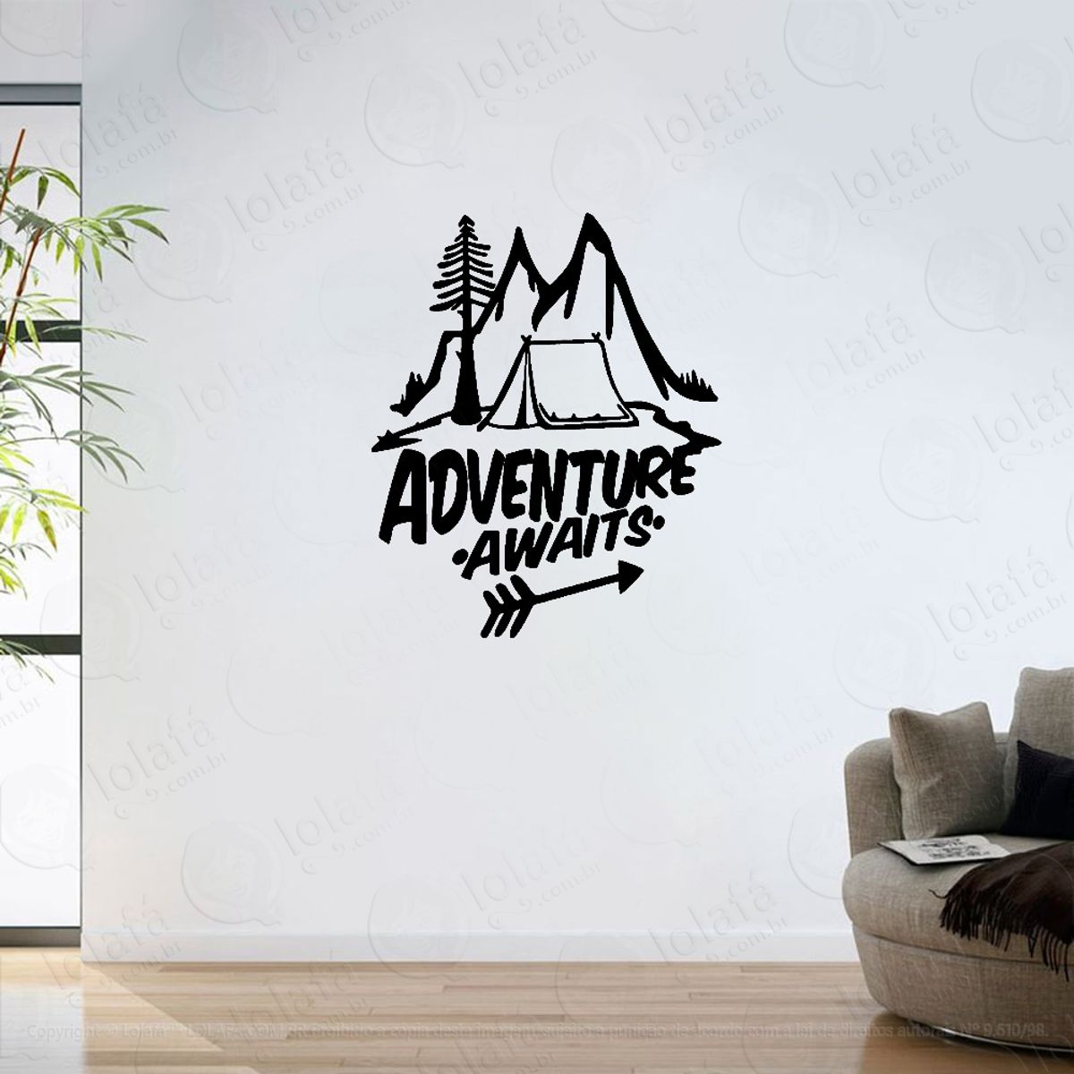 Adesivo Parede Sala Aventura Adventure Awaits Mod:6410