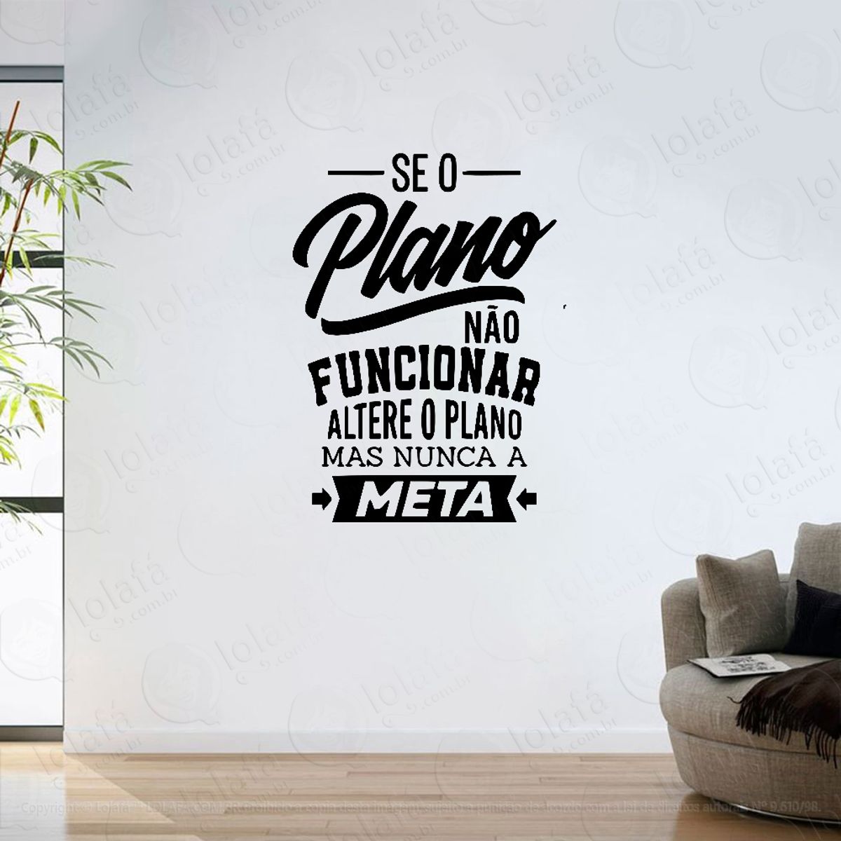 Adesivo Parede Sala Frase Motivacional Empresa Mod:6414