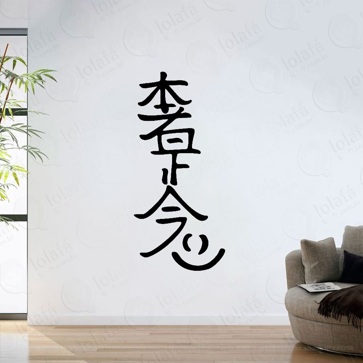 Adesivo Parede Sala Simbolo Reiki Hon-sha-ze-sho-nen Mod:6456