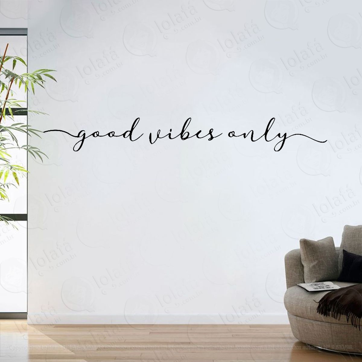 Adesivo Parede Sala Good Vibes Only Mod:6465