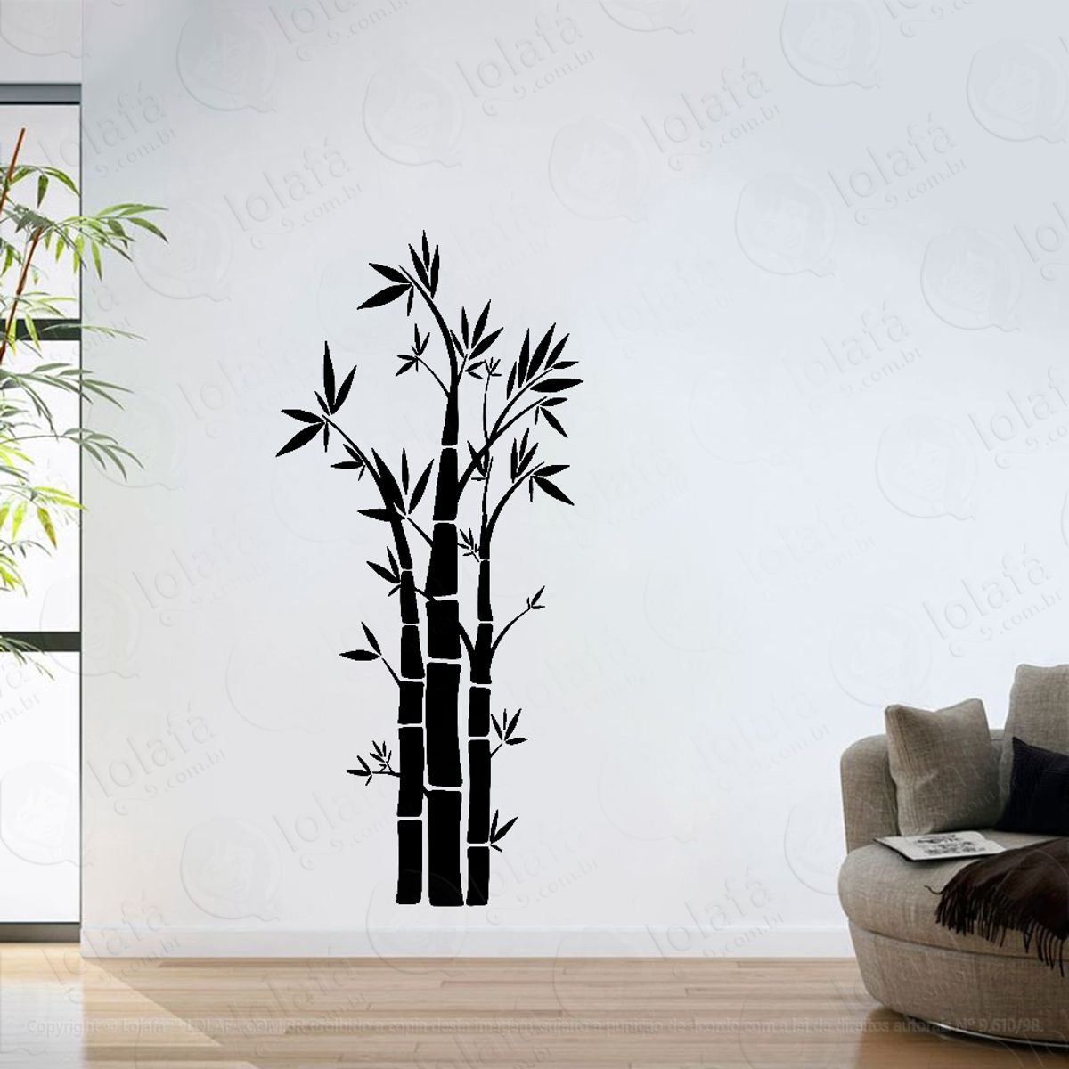 Adesivo Parede Sala Natureza Bambu Mod:6482