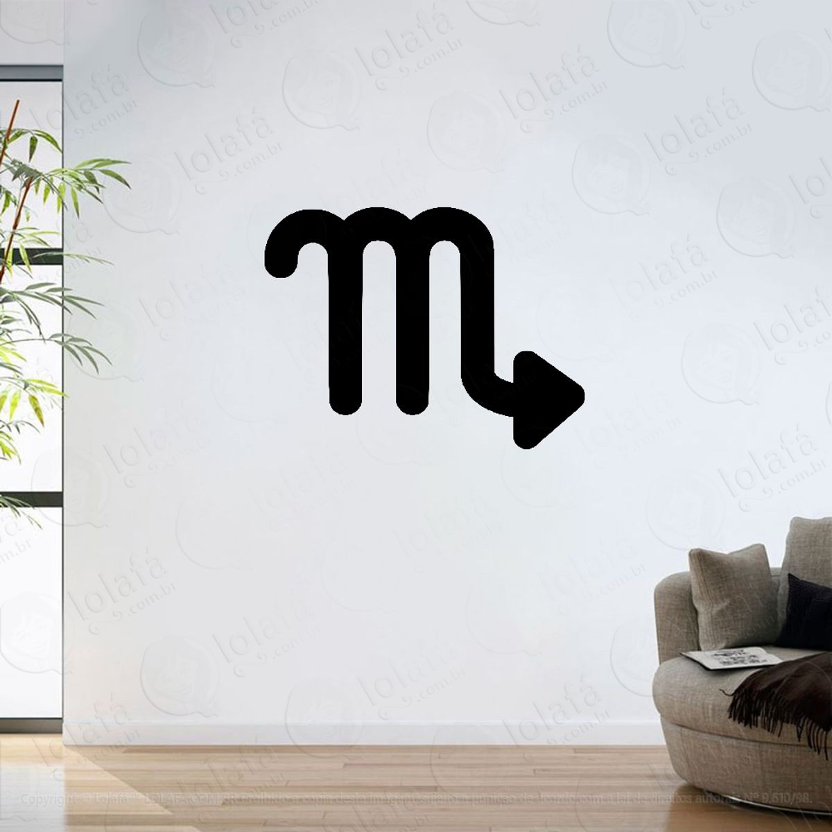 Adesivo Parede Sala Signo Zodiaco Escorpião Mod:6485