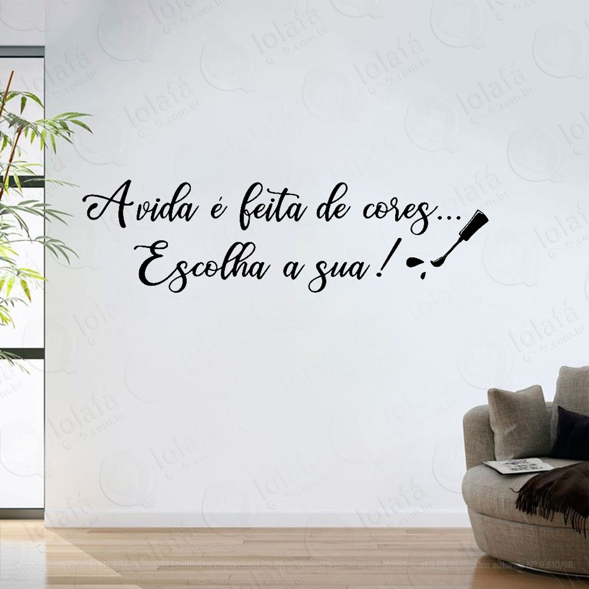 Adesivo Parede Sala Manicure Cores Esmalte Mod:6487