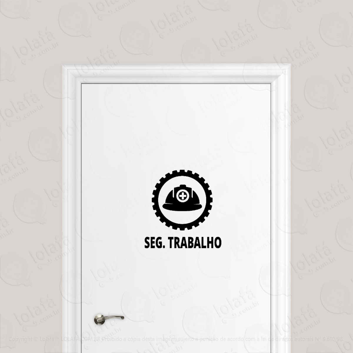 Adesivo Para Porta Segurança Do Trabalho Curso Mod:6510