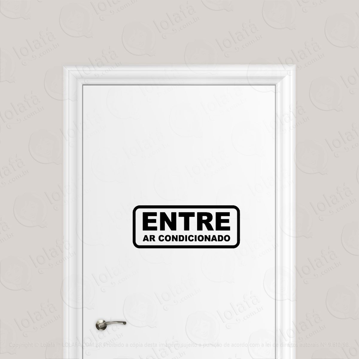 Adesivo Para Porta Vitrine Vidro Loja Entre Ar Condicionado Mod:6513