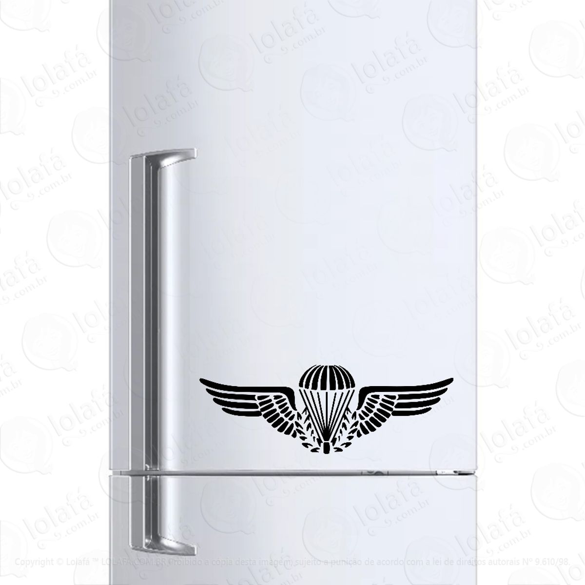 Adesivo Para Geladeira Brevê Paraquedista Mod:6515
