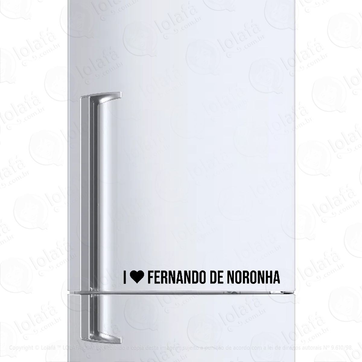 Adesivo Geladeira Eu Amo Fernando De Noronha - I Love Mod:6529