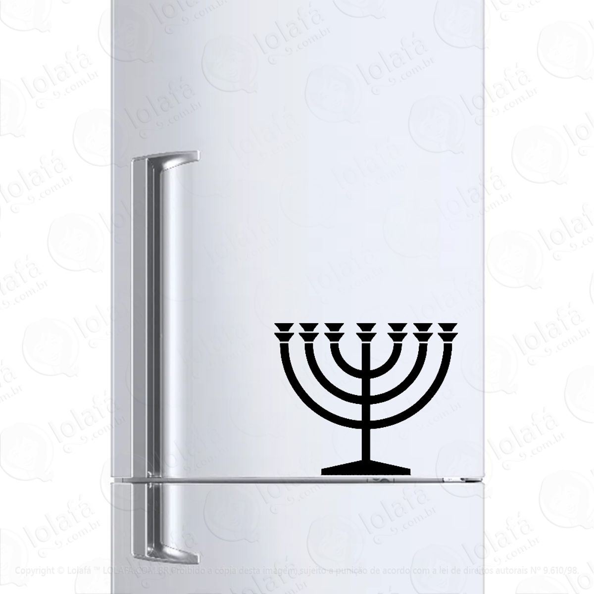 Adesivo Para Geladeira Candelabro Menorah Mod:6530