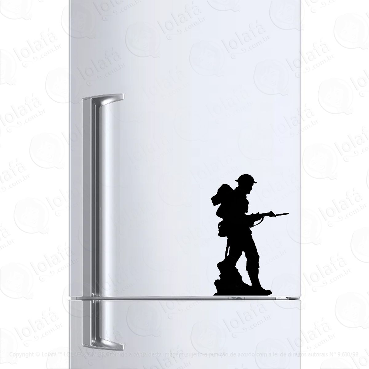Adesivo Para Geladeira Perfil Soldado Britânico Ww2 Mod:6543