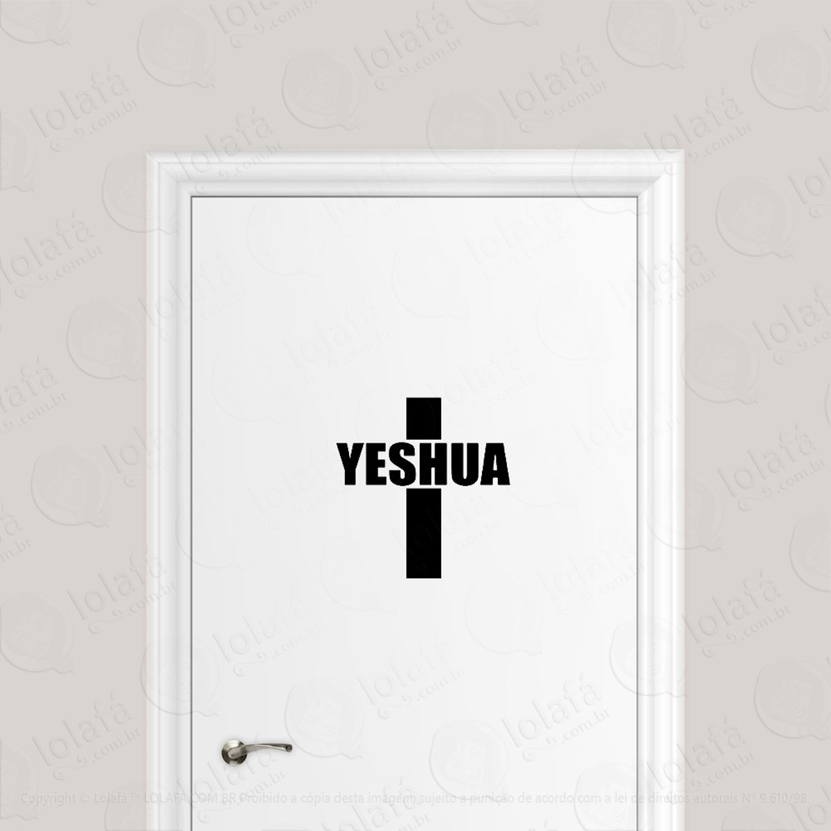 Adesivo Para Porta Yeshua Salvador Jesus Mod:6544