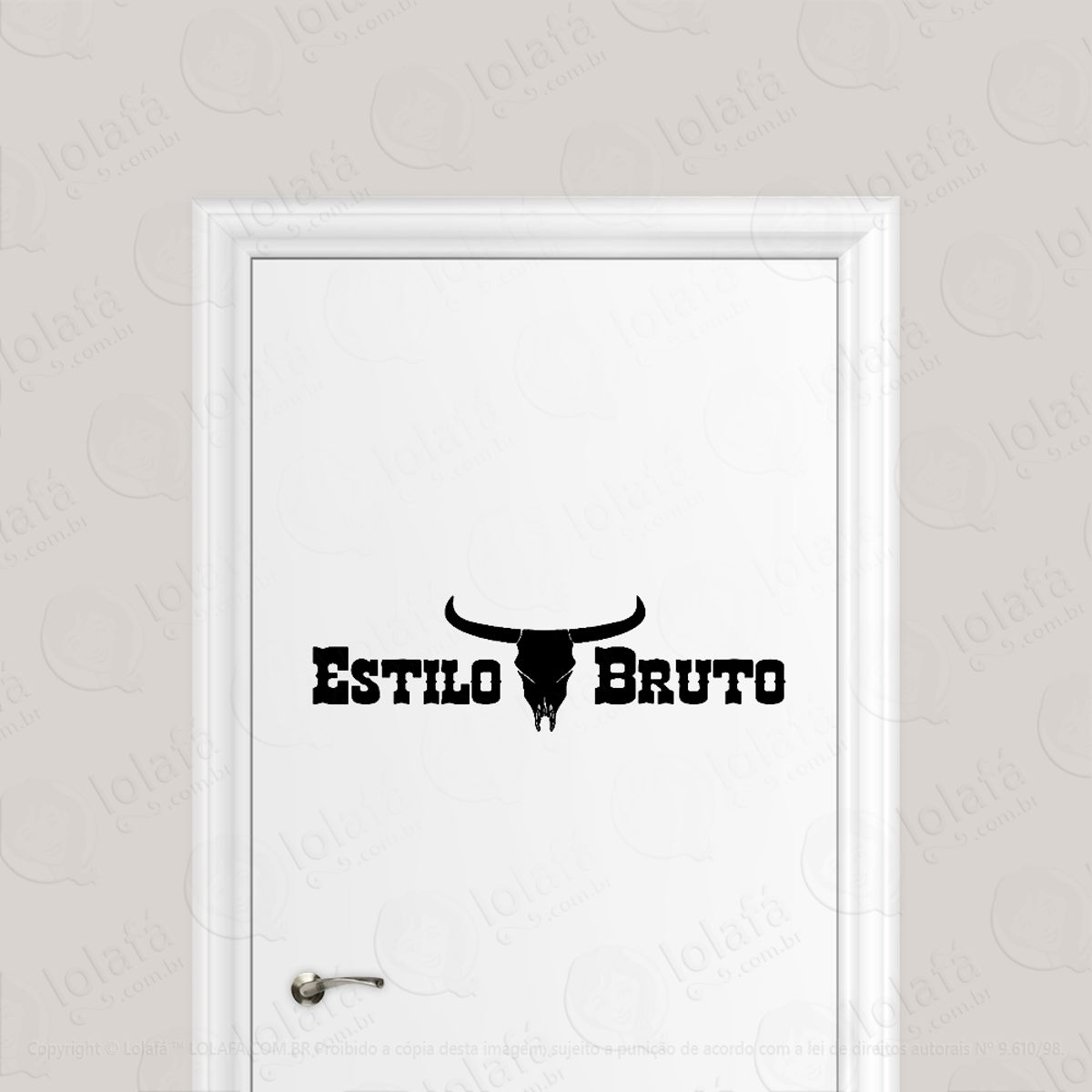 Adesivo Para Porta Estilo Bruto Rodeio Mod:6554