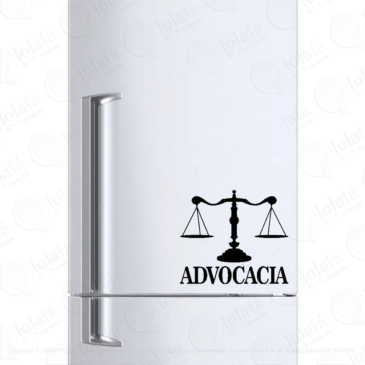 Adesivo Para Geladeira Advocacia E Balança Direito Mod:6561