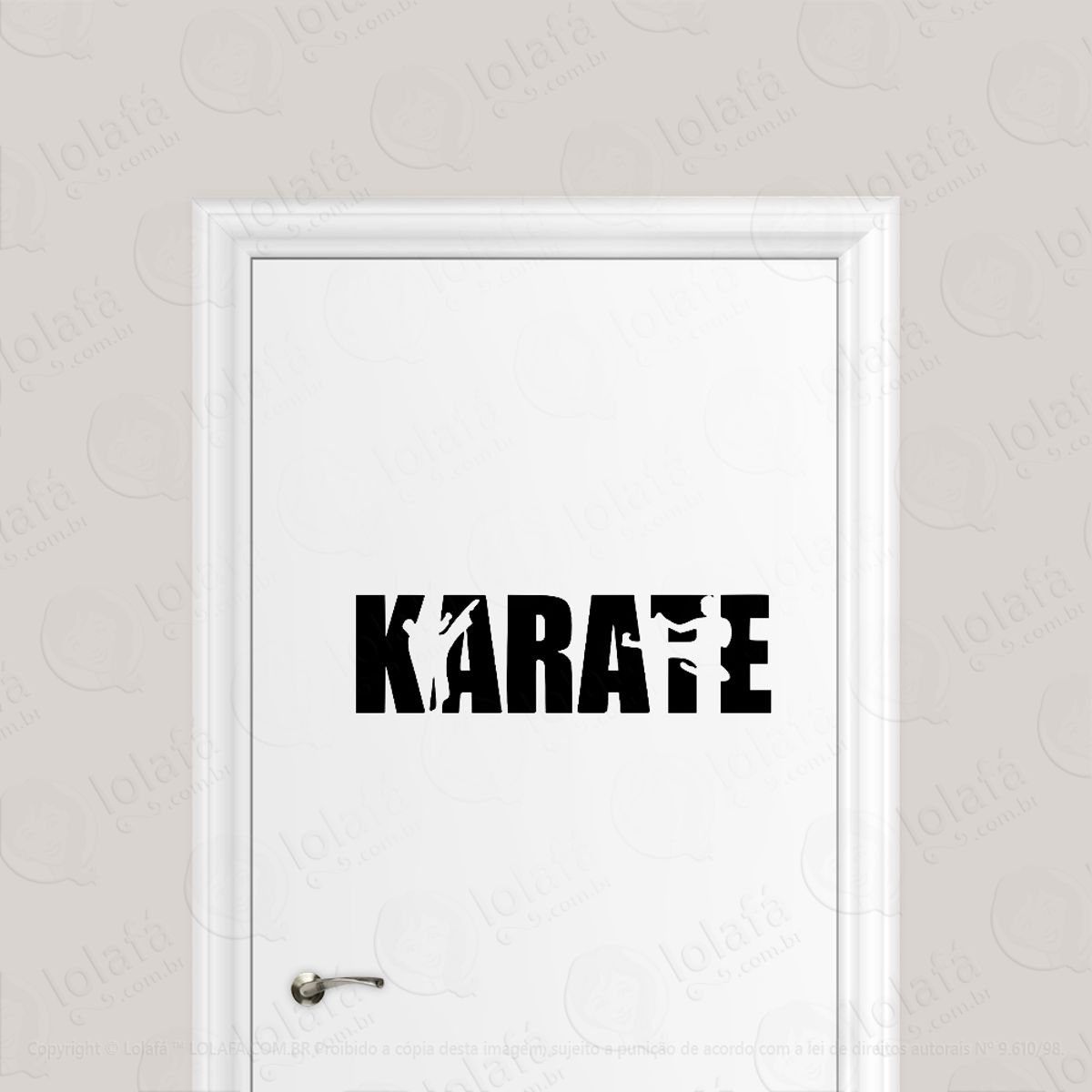 Adesivo Para Porta Karate Shotokan Arte Marcial Mod:6562