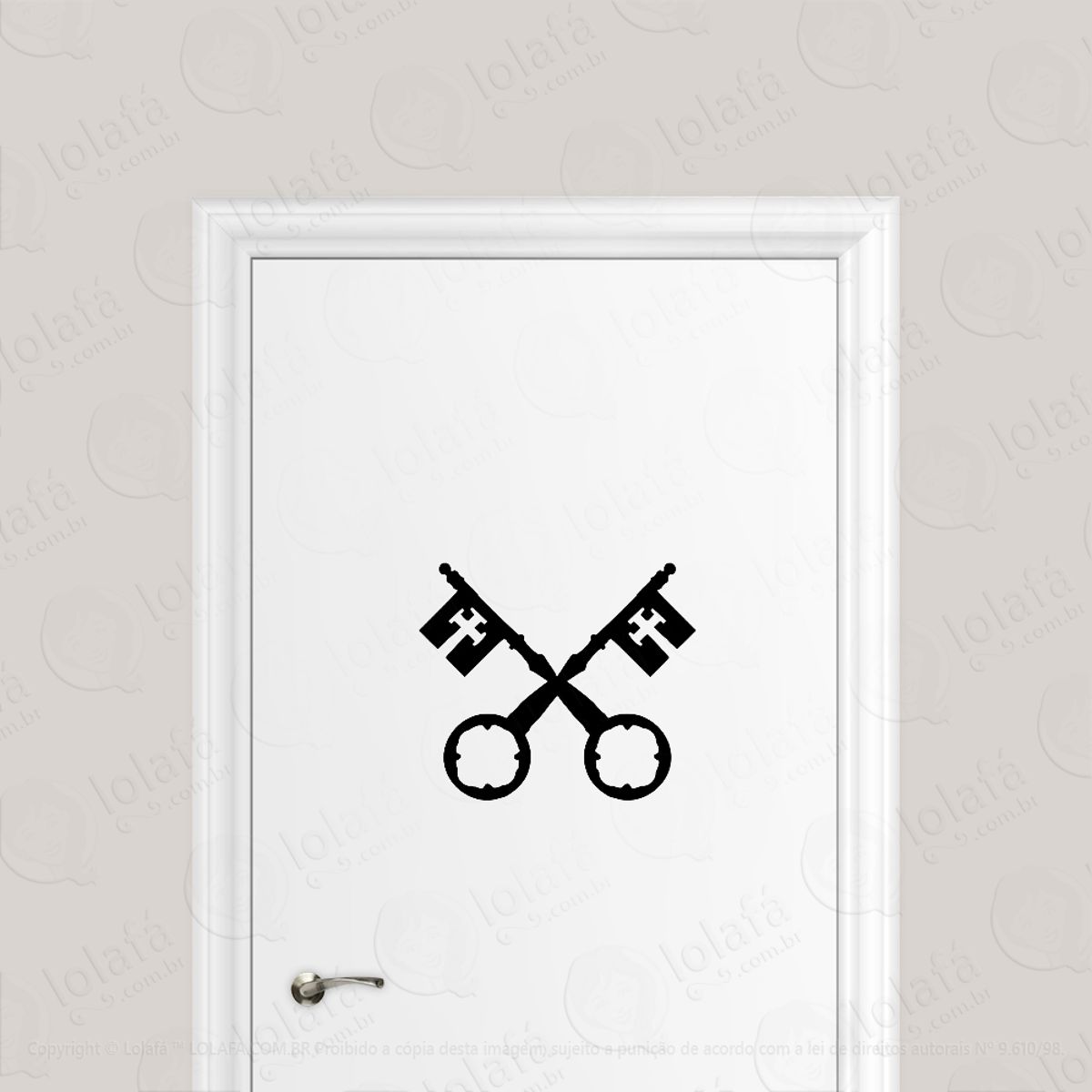 Adesivo Para Porta Chaves Do Céu São Pedro Mod:6564