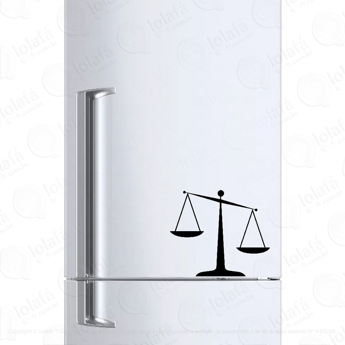 Adesivo Para Geladeira Balança De Pratos Mod:6569