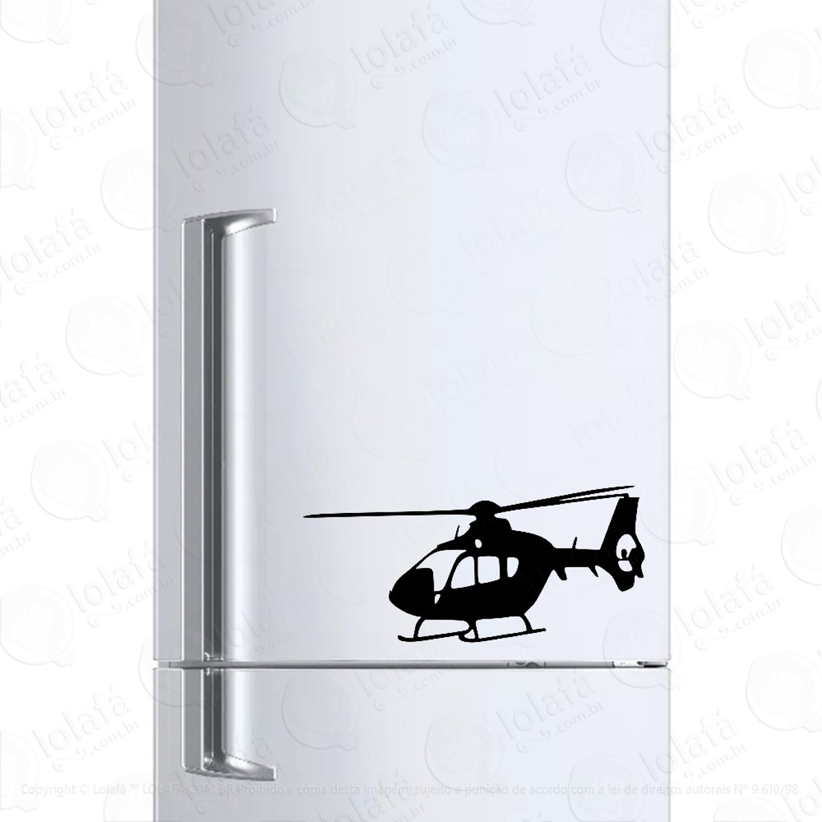 Adesivo Para Geladeira Helicóptero Airbus Ec135 Mod:6576