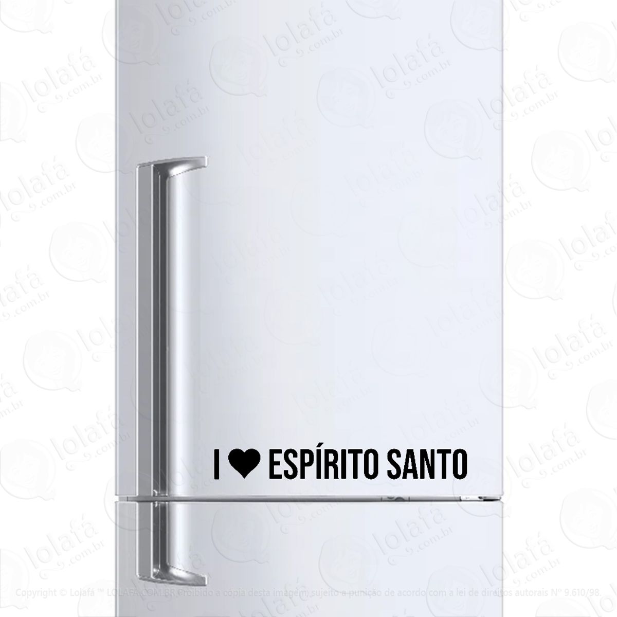 Adesivo Para Geladeira Eu Amo Espírito Santo - I Love Es Mod:6591